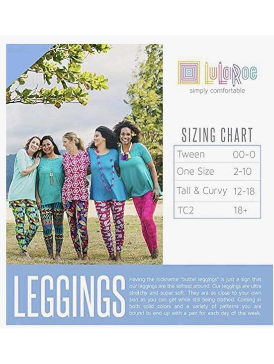 New LuLaRoe Green And Black Marble Or Tie Dye Print Leggings Size OS (2-10) - Picture 6 of 6